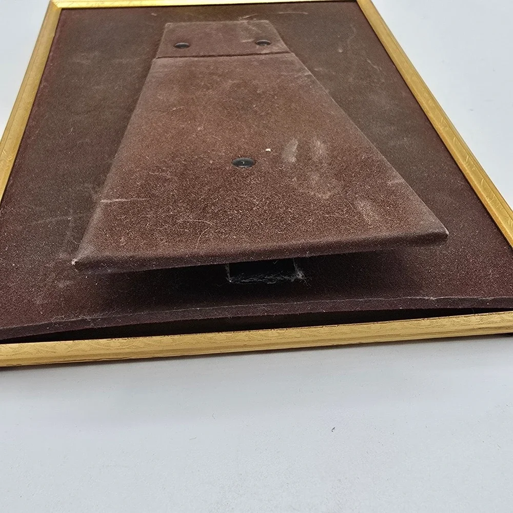 MCM Brass/Gold Tone Metal Picture Frames With Photo Of‎ Baby Girl